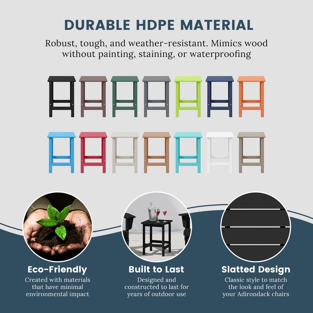Westin Durable Black HDPE Outdoor Patio Side Table