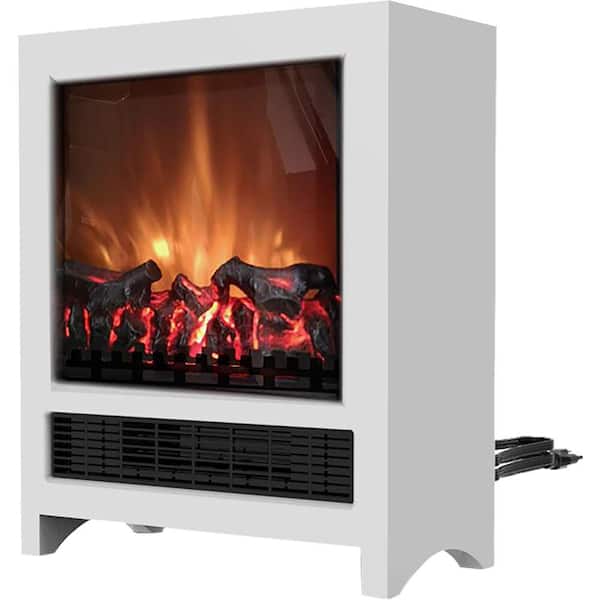 Cambridge 15.7 in. Freestanding Electric Fireplace in White CAM15FSFP