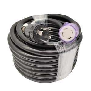 50 ft. 10/4 NEMA L14-30 Generator Extension Cord (NEMA L14-30P to L14-30R with Lighted) UL Listed