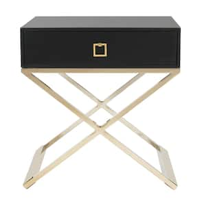 Zarina Black Storage End Table