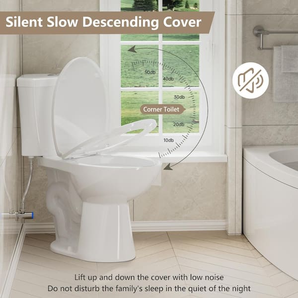 Simple Project 2-Piece 0.8 GPF/1.28 GPF Corner Toilet Dual