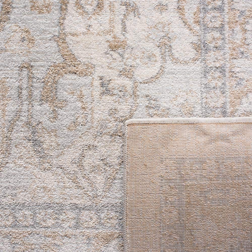 Elegant Isabella 47" Hand-Knotted Round Area Rug in Soft Grey