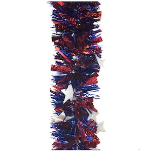 Red White and Blue Pompoms, 4th of July, Patriotic Decor, Red