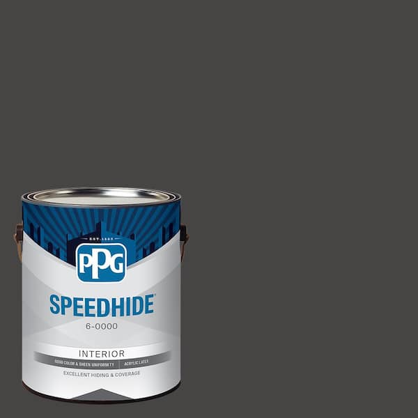 SPEEDHIDE 1 gal. PPG1011-7 Onyx Satin Interior Paint