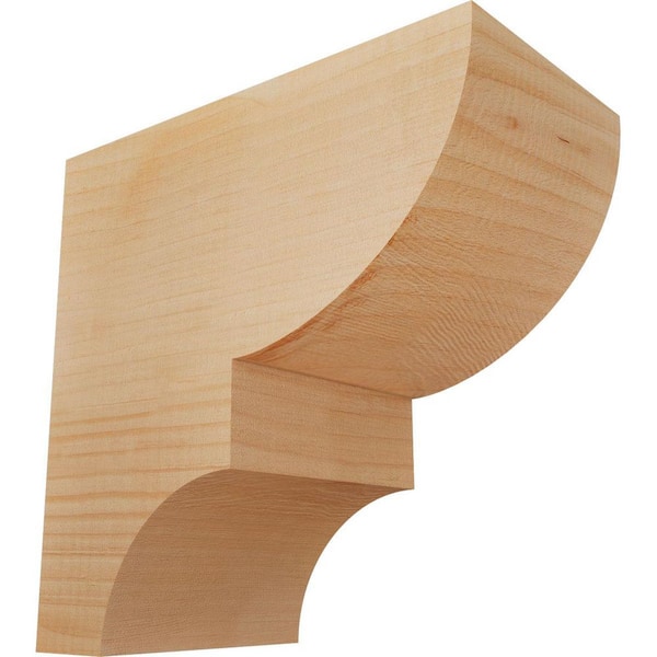Ekena Millwork 5-1/2 in. x 10 in. x 10 in. Douglas Fir Ridgewood Smooth Corbel