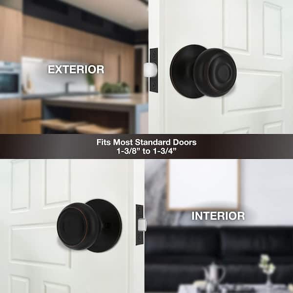 Defiant Hartford Aged Bronze Hall/Closet Door Knob 32TGX730B - The