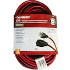 Husky HD#794-529 100 ft. 16/3 Medium-Duty Indoor/Outdoor Extension Cord, Red and Black