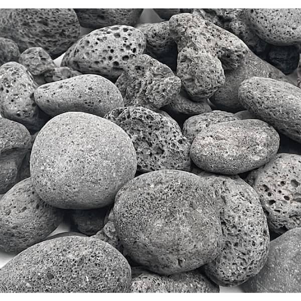 BUTLER ART AND DESIGN Rock Ranch 0.40 cu. ft. 30 lbs. 1 in. to 3 in. Naturally Tumbled BlackBeach Lava for Landscaping and Fire Features