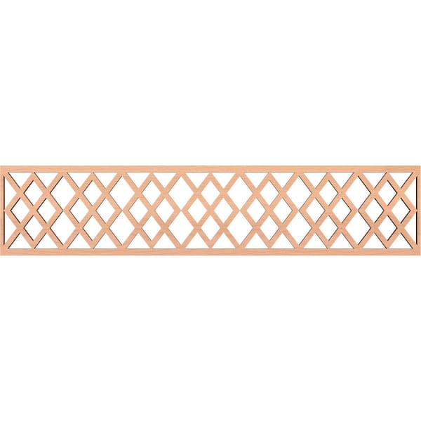Ekena Millwork Hadley Fretwork 0.375 in. D x 46.75 in. W x 10 in. L Alder Wood Panel Moulding