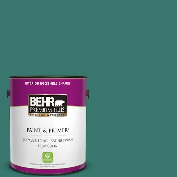 BEHR PREMIUM PLUS 1 gal. #490D-7 Greensleeves Eggshell Enamel Low Odor Interior Paint & Primer