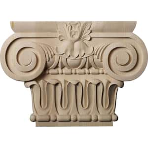 2-5/8 in. x 12-7/8 in. x 9-1/8 in. Unfinished Wood Cherry Large Bradford Roman Ionic Corbel