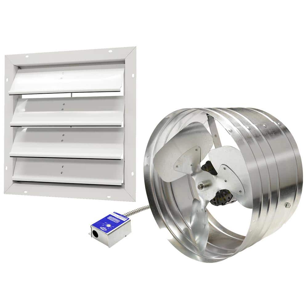 Master Flow 1600 CFM Silver Galvanized Electric Powered Gable Mount ...