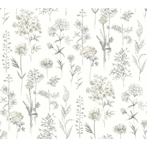 Bergamot Light Grey Pre-Pasted Non-Woven Wallpaper