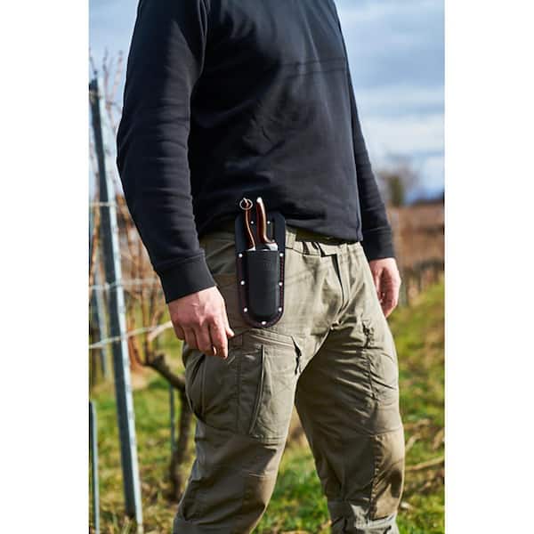F910BLK 6 in. Black Genuine Leather Holster, Belt or Clip Option