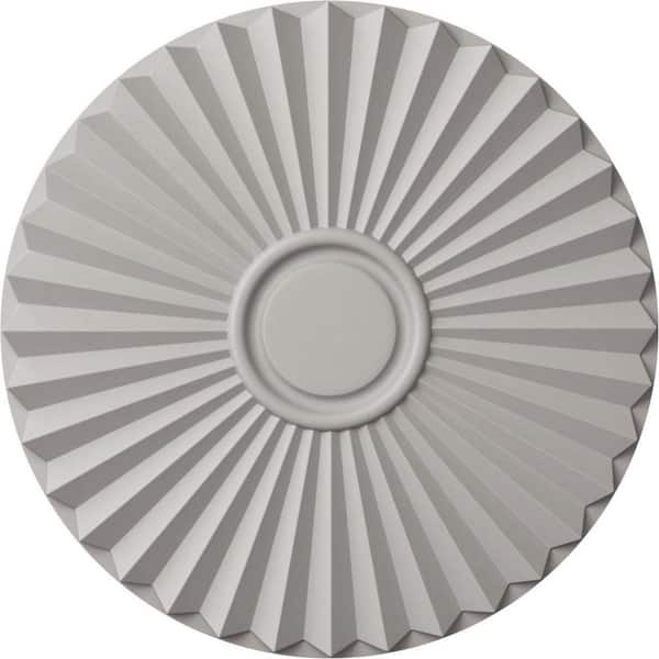 Ekena Millwork 19-3/4 in. x 1-3/8 in. Shakuras Urethane Ceiling Medallion (For Canopies upto 5 in.), Ultra Pure White