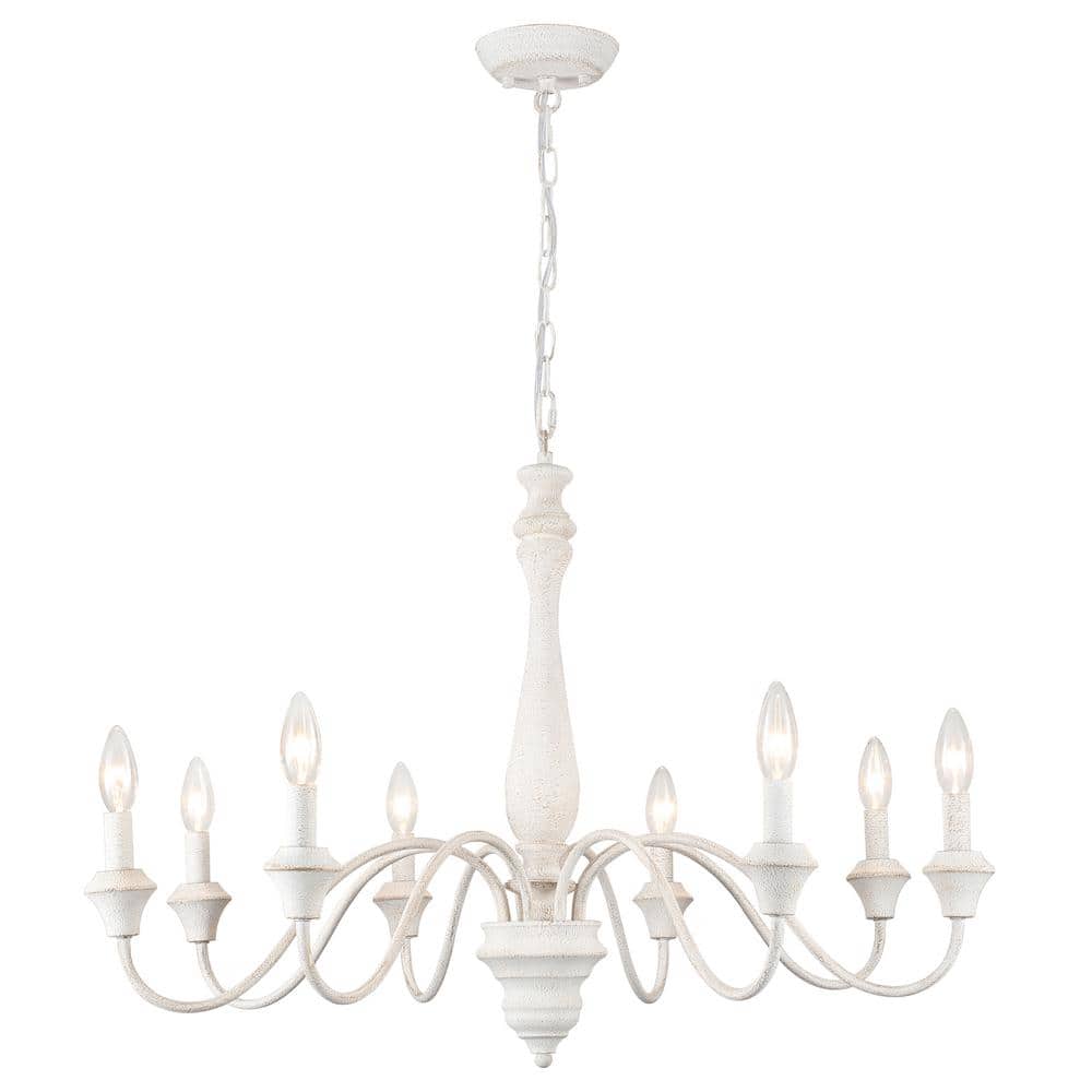 8-Light White Dimmable Classic / Traditional French Country Candle Chandelier for Kitchen Island with no bulbs included price history on PriceWatchPro