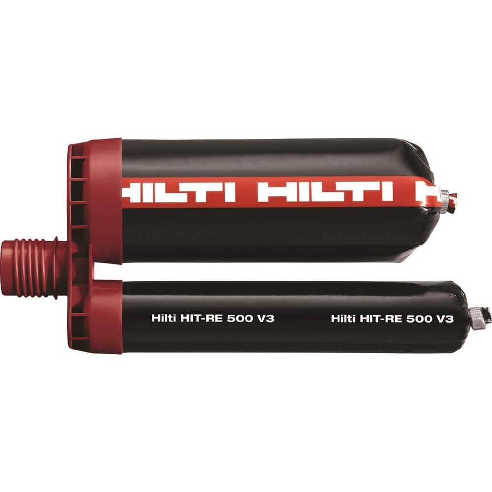 Hilti HIT-RE 500-V3 11.1 oz. Injectable Epoxy Mortar with Foil Packs, Mixer  and Extension (25-Pack) 3537460 - The Home Depot
