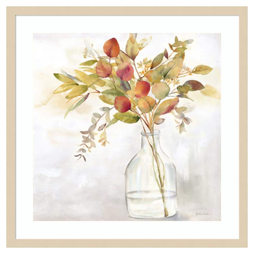 Eucalyptus Vase Fall I Framed Graphic Art Print in Natural Wood