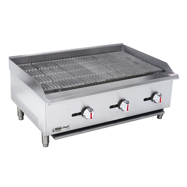36 in Commercial Countertop Radiant Charbroiler in Stainless Steel