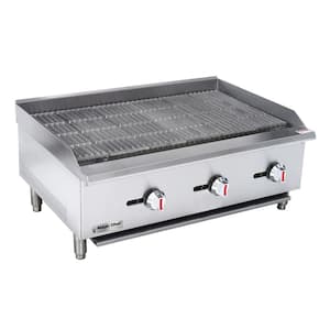36 in Commercial Countertop Radiant Charbroiler in Stainless Steel