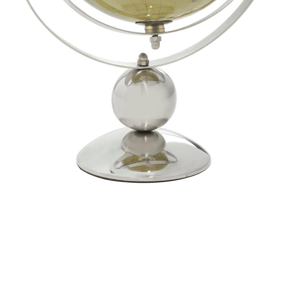 Silver and Yellow Stainless Steel 11" Decorative Globe