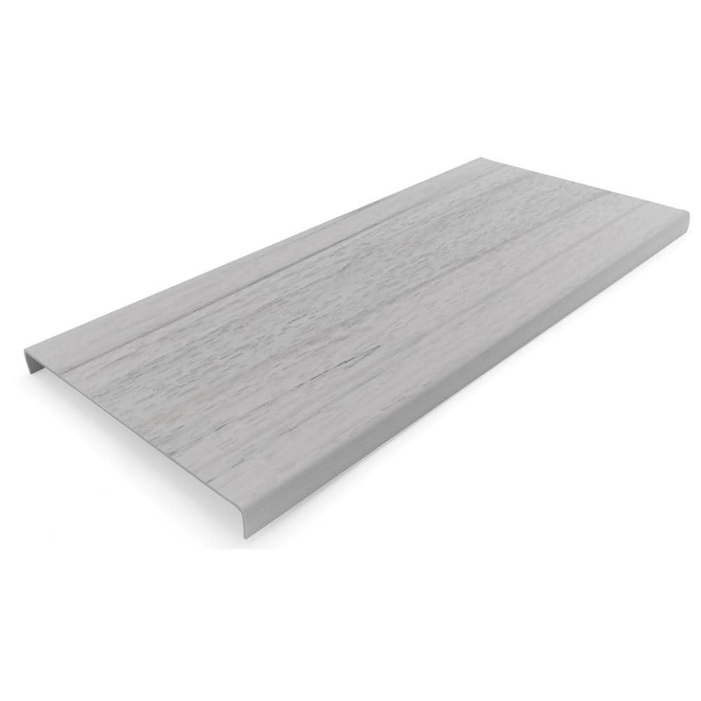 DeckTop 8 ft. x 1/2 in. x 51/2 in. Coastal Grey PVC Decking Board