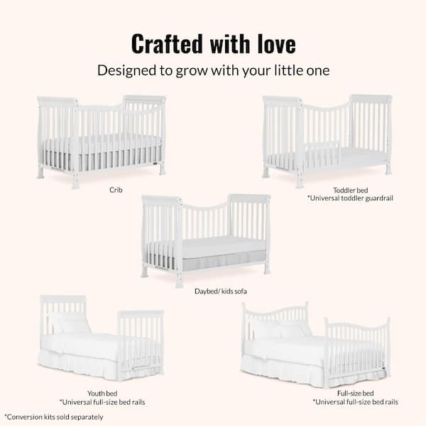 Dream On Me Violet White 1-Convertible LifeStyle Crib 655-W