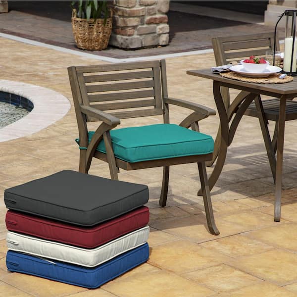 ARDEN SELECTIONS ProFoam 20 in. x 20 in. Surf Teal Square Outdoor Chair Cushion AH0ZF04B DKZ1 The Home Depot