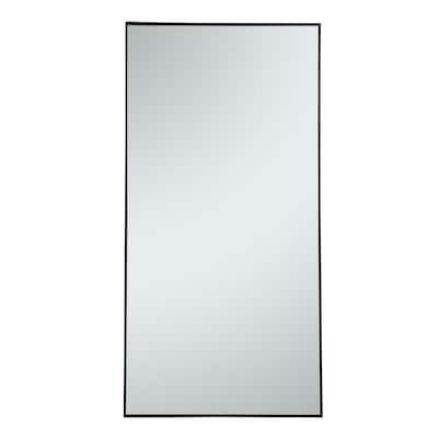 Oversized Rectangle Black Modern Mirror (72 in. H x 36 in. W)