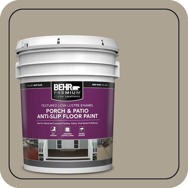 5 gal. #PFC-37 Putty Beige Textured Low-Lustre Enamel Interior/Exterior Porch and Patio Anti-Slip Floor Paint