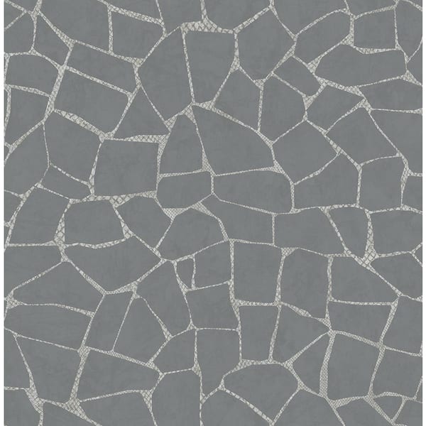 CASA MIA Skin Effect Dark Grey Paper Non-Pasted Strippable Wallpaper Roll (Cover 56.05 sq. ft.)