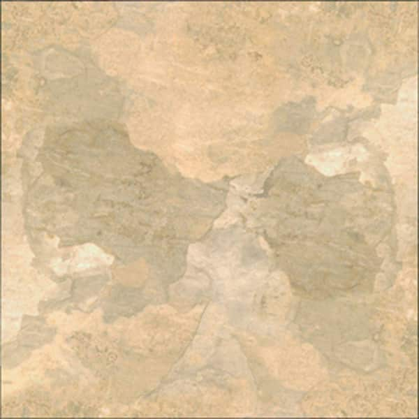 Photo 1 of Beige Slate 12 in. Width x 12 in. Length x 0.080 in. Thick Peel and Stick Vinyl Tile (30 sq. ft. / case)