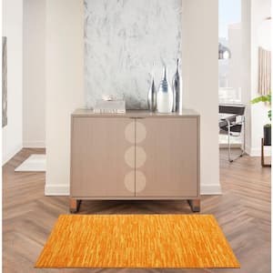 Essentials 3 ft. x 5 ft. Sunburst Solid Contemporary Indoor/Outdoor Patio Kitchen Area Rug