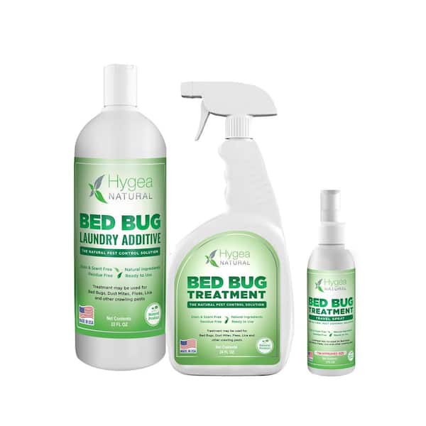 Hygea Natural Hygea Natural Bed bug Kit, Odorless, Non Toxic- Includes Bed Bug Spray, Laundry Additive, Travel spray Insect Killer
