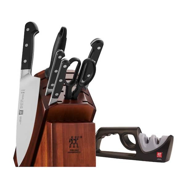 ZWILLING Pro Stainless Steel 7-pc Knife Block Set w/Bonus Sharpener