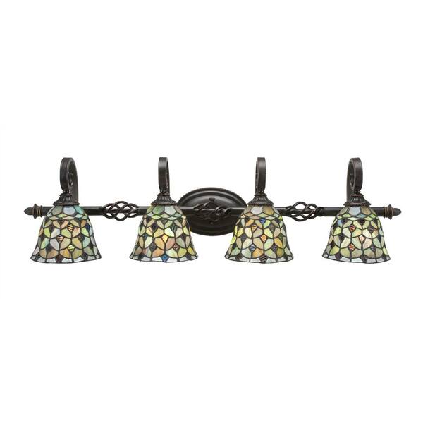 Unbranded Bridgewater 39.5 in. 4-Light Dark Granite Vanity Light
