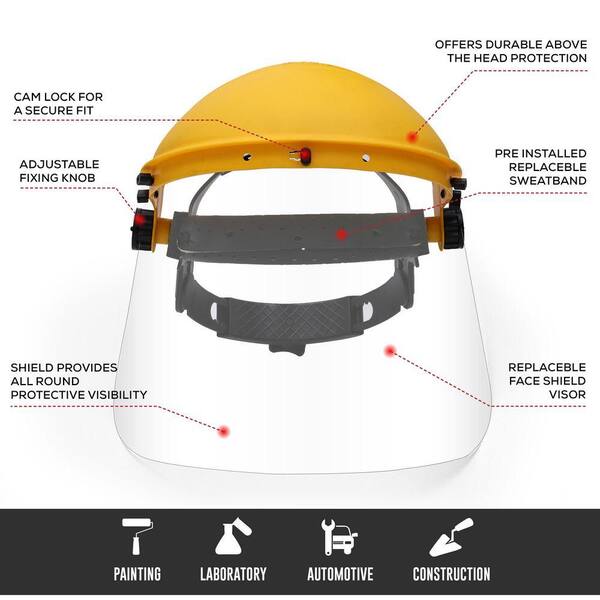 2 Visières De Protection Transparentes Réutilisables - Anti-buée - Réglables - Bleu Marine