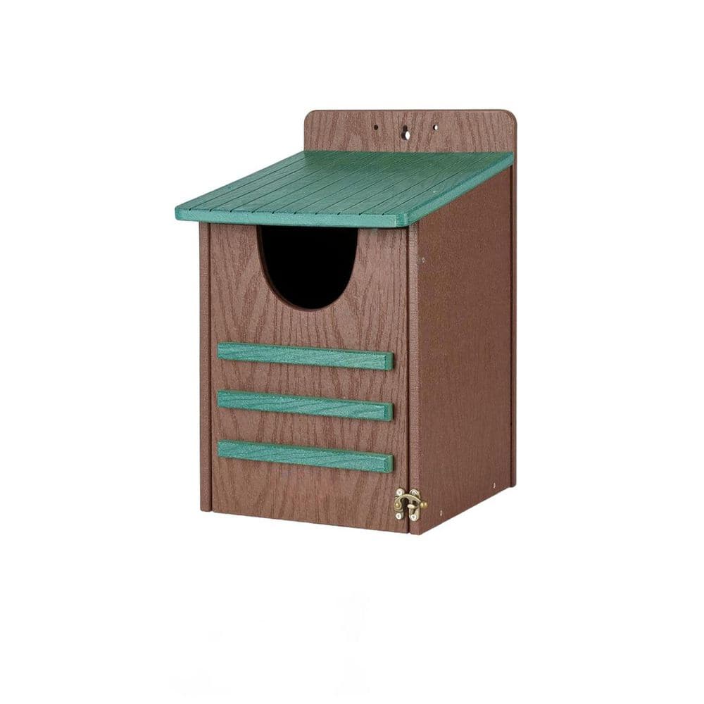 Recycled Plastic Wooden Owl House Green, Waterproof Screech Owl Birdhouse, Owl Nesting Box Kit for Elf, Pygmy price history on PriceWatchPro