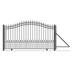 ALEKO Prague Style 12 ft. x 6 ft. Black Steel Dual Swing Driveway Fence ...