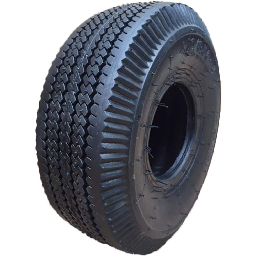 Hi-Run Wheelbarrow Tire Assembly, 4.80/4.00-8 4PR Rib Tire and