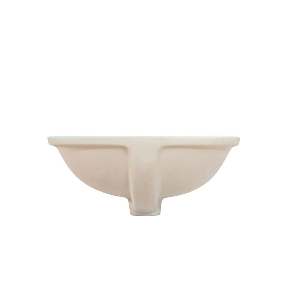 Altair 15.2'' White Ceramic Oval Undermount Bathroom Sink