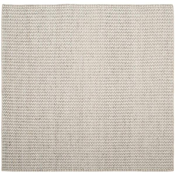 SAFAVIEH Natura Ivory/Silver 6 ft. x 6 ft. Square Solid Area Rug ...