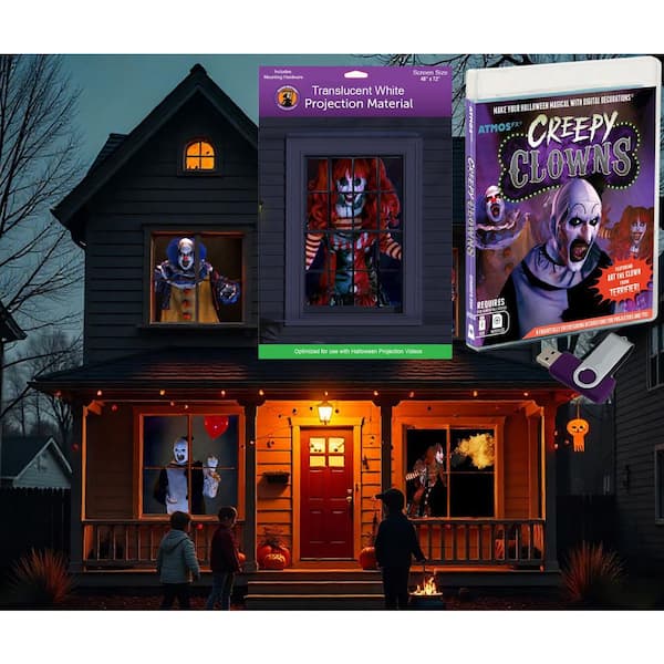 Creepy Clowns USB with 48" x 72" Screen
