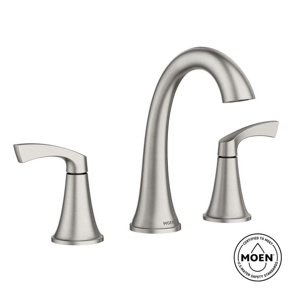 MOEN Korek 8 in. Widespread Double Handle High-Arc Bathroom Faucet