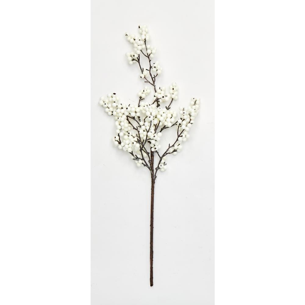 22 in Artificial Berry Spray, White, Set of 3