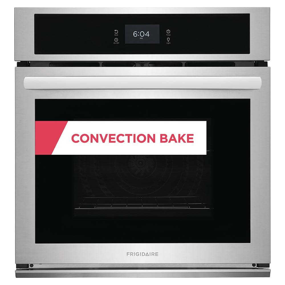 Frigidaire 27 in. Single Electric Built-In Wall Oven with Convection in Stainless Steel, Silver