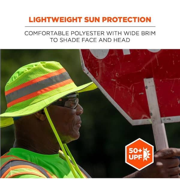 Chill-Its 8935CT L/XL Lime Hi-Vis Ranger Sun Hat - PVA Cooling