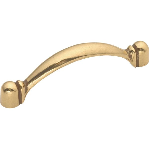 HICKORY HARDWARE Conquest 3 in. Center-to-Center Lustre Brass Pull