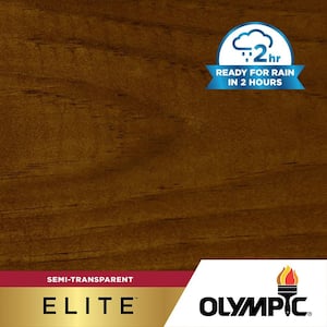 Elite 5 gal. American Chestnut Semi-Transparent Exterior Stain and Sealer in One Low VOC
