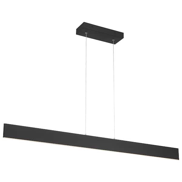 Access Lighting Holm 1-Light Matte Black Shaded Pendant with Acrylic Shade